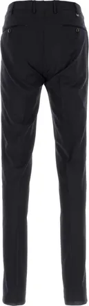 Pantaloni Torino Mens Stretch Cotton Chino Navy Silk Elastane