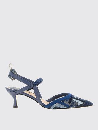 Fendi Slingback Colibr&igrave; Lite Fendi in pelle e nylon a rete con monogram FF