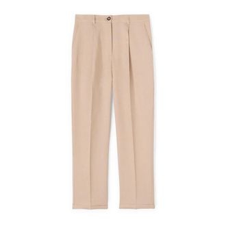 Motivi Viscose linnen regular broek - Dames - Straight fit broeken - Beige - XS - Linnen - Broeken