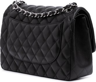 Chanel Hobo Bags - 2010-2011 Jumbo Classic Lambskin Double Flap - Gr. unisize - in Schwarz - für Damen