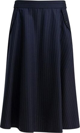 Golden Goose Rokken, Dames, Blauw, 3Xs, Wol, Blauwe Rok met Metalen Sterren