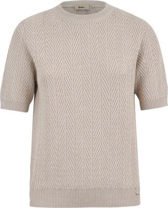 Herno wool knitted T-shirt - women - Wool - 40 - Neutrals