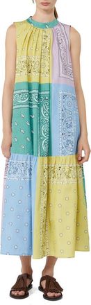 Max Mara Regno Bandana Print Cotton Dress in Multicolour at Nordstrom, Size 10