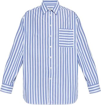 J.W.Anderson Camicia a righe con bottoni - Bianco