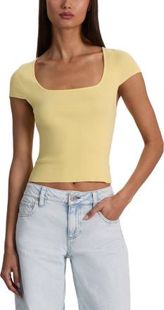 Alice & Olivia Alice + Olivia Anais Ribbed Baby T-Shirt