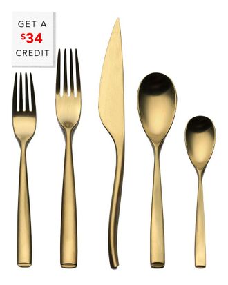 Mepra 5Pc Flatware Set With $34 Credit