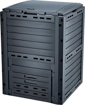 Prosperplast Artplast Planta De Compostaje Compogreen Woody 280 L, Dimensiones 596 X 600 X 1000 Mm, Color Antracita