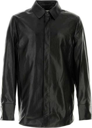 Entire studios Entire Studios, Overhemden, Heren, Zwart, M, Zwarte leren Legacy shirt
