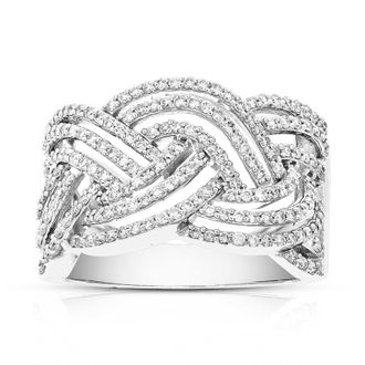 Vir Jewels 7/8 cttw Lab Grown Diamond Ring in Sterling Silver For Women
