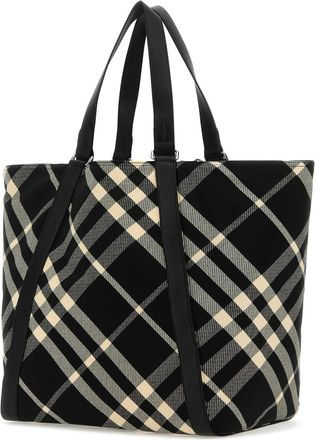 Burberry Mens Tote Black Polyester Cotton