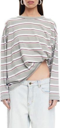Lioness Horizon Stripe Top in Ash Stripe at Nordstrom Rack, Size X-Large