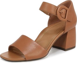 Vionic Womens Chardonnay Heeled Sandal - Camel Nappa Leather
