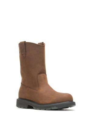 Wolverine Mens Work Steel Toe Wellington Work Boot - Medium In Brown