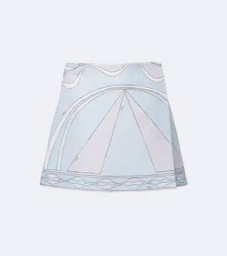 Pucci Minigonna Iride in twill di seta