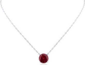 Kenneth Jay Lane Timeless CZ Pendant Necklace in Red/silver at Nordstrom Rack