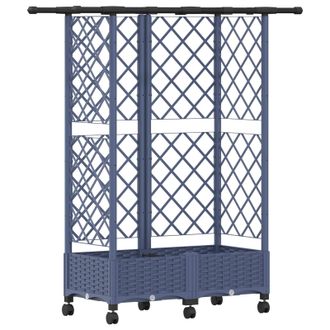 vidaXL Letto Rialzato Con Griglia E Tetto Grigio 124 X 40 X 127 Cm Pp Vidaxl