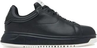 Emporio Armani Low Top Sneakers - Heren - Sneakers - Zwart - 44 EU - Schoenen