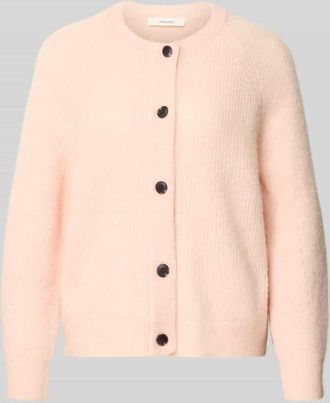 Selected Regular Fit Strickjacke aus Woll-Mix mit Alpaka-Anteil Modell LULU in Rosa, Größe XL