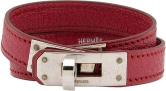 Herm&egrave;s Vintage Epsom Kelly Double Tour Bracelet (Authentic Pre-Loved)
