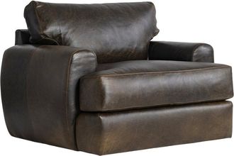 Bernhardt Cameron Leather Swivel Chair