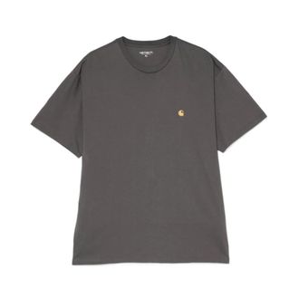 Carhartt Work in Progress Carhartt Wip, T-Shirts, male, Gray, Size: XL Chase T-Shirt