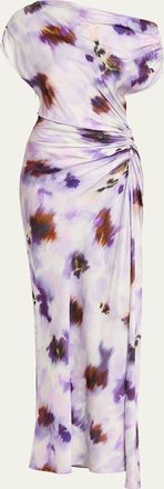 A.L.C. Poppy One-Shoulder Satin Midi Dress