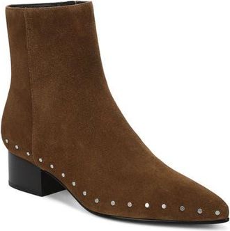 Vince August Pointed Toe Leather Bootie in Elmwood at Nordstrom, Size 8.5