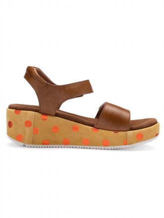 Ara Womens Rosepetal Platform Sandal In Cognac/orange