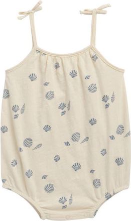 Rylee + Cru Nala Seashell Romper in Natural at Nordstrom, Size 18-24M