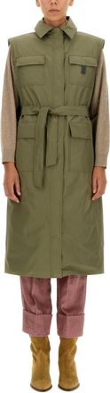 Brunello Cucinelli Green Shirt Collar Trench Coat