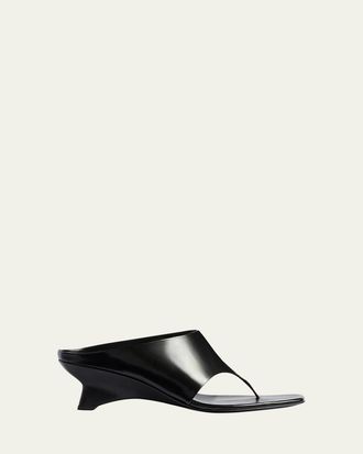 Khaite 55mm Marlow Leather Thong Mules