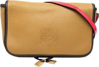 Loewe Pre-owned LOEWE Leather Perforated Anagram Crossbody Ladies LJL0A3NG0WW3BO00