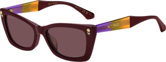 Etro 0092/F/S Asian Fit LHF/U1 Womens Sunglasses Burgundy Size 54