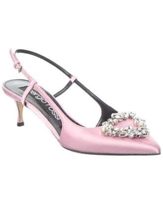 Sergio Rossi Godiva Precious Satin Slingback Pump