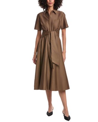 Toccin Mega Tie Front Midi Shirtdress