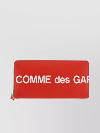 Comme Des Gar&ccedil;ons leather zip around logo wallet