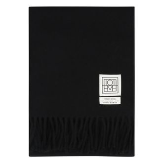 Toteme Winter Scarves, female, Black, Size: ONE SIZE Classic wool scarf