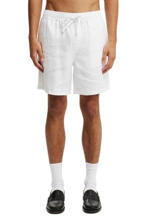 Cotton On Mens Linen Easy Short in White at Nordstrom, Size X-Large
