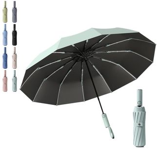Generic Brellux Umbrella,Strong Windproof Automatic Umbrellas,264 Ribs Waterproof Compact Travel Umbrella,99% UV Protection,One Button Auto Open and Close,Por