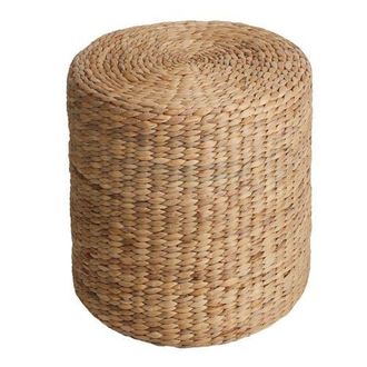 Jonathan Y Designs Zoey 18.5 Modern Coastal Hand-Woven Hyacinth Stool in Natural at Nordstrom