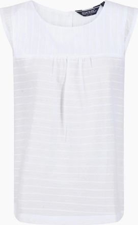 Regatta Womens Jewel Neck Sleeveless Shell Blouse - White - Size: 10
