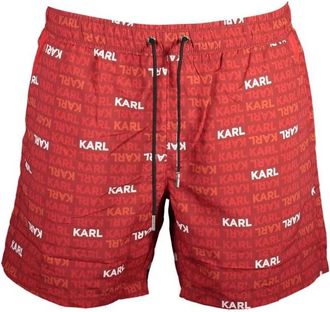 Karl Lagerfeld Rosso Poliestere Zwembroek - Heren - Strandmode - Rood - S - Polyester - Badmode