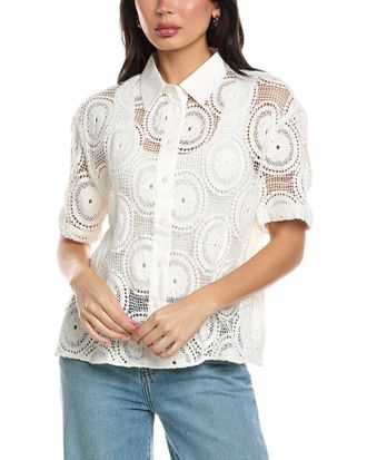 Seraphina Crochet Collard Top