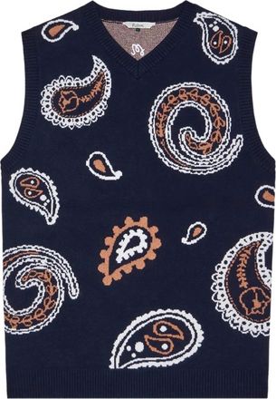 Malbon Golf Maglione smanicato con scollo a V - Blu