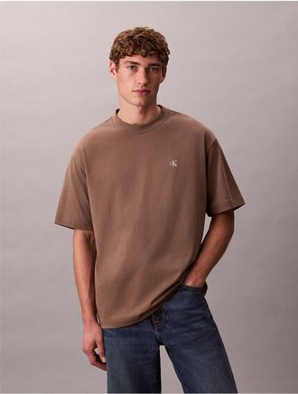 Calvin Klein Jeans Calvin Klein Mens Archive Logo Relaxed Crewneck T-Shirt - Brown - M