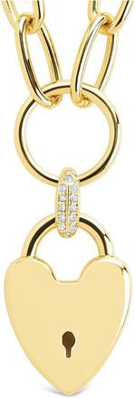 Sterling Forever Mirren Heart Padlock Necklace