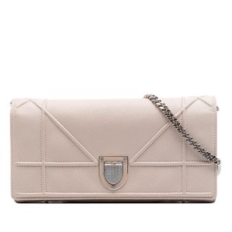 Dior Pre-owned Dior Grained Calfskin Diorama Croisiere Wallet on Chain Ladies RXW12ZZSAW751SAF