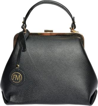 Roberta M Zwart Rundleer Tas