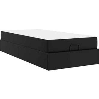 vidaXL Estructura De Cama Con Colch&oacute;n Con Colch&oacute;n Negro 90 X 190 Cm Vidaxl