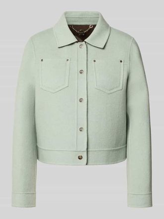 Marc Cain Jacke mit Knopfleiste und Brusttaschen in Mint, Gr&ouml;&szlig;e 34